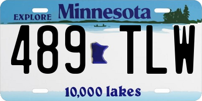 MN license plate 489TLW