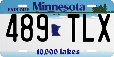 MN license plate 489TLX