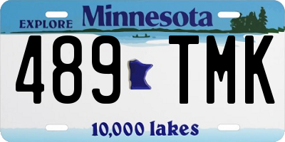 MN license plate 489TMK