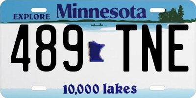 MN license plate 489TNE