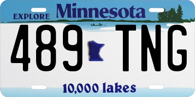 MN license plate 489TNG