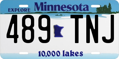 MN license plate 489TNJ