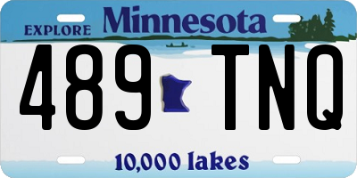MN license plate 489TNQ