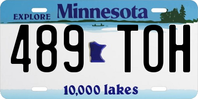 MN license plate 489TOH