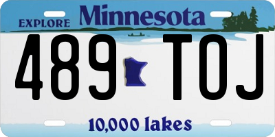 MN license plate 489TOJ