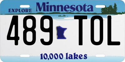 MN license plate 489TOL