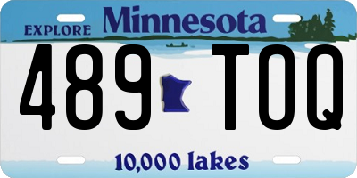 MN license plate 489TOQ