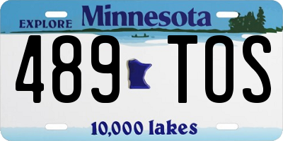 MN license plate 489TOS