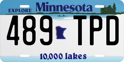MN license plate 489TPD