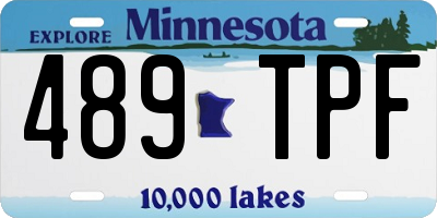 MN license plate 489TPF