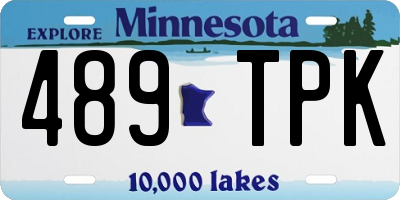 MN license plate 489TPK