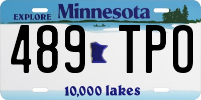 MN license plate 489TPO