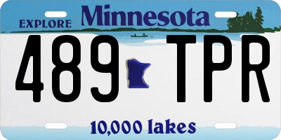 MN license plate 489TPR