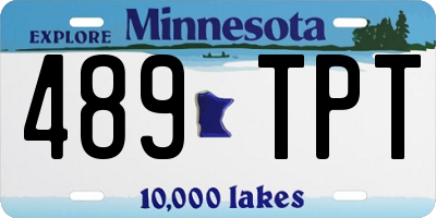 MN license plate 489TPT