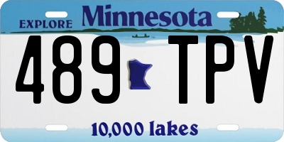 MN license plate 489TPV