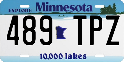 MN license plate 489TPZ