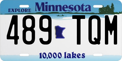 MN license plate 489TQM