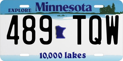 MN license plate 489TQW