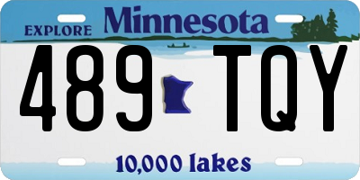 MN license plate 489TQY