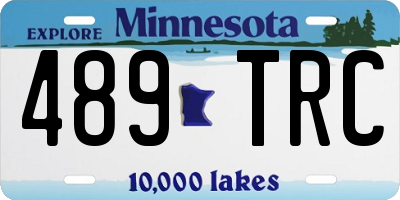 MN license plate 489TRC