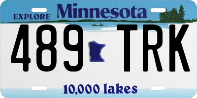 MN license plate 489TRK