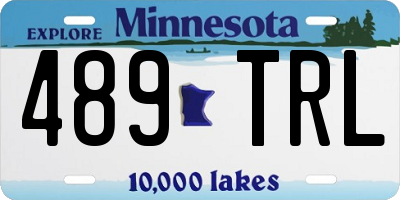 MN license plate 489TRL