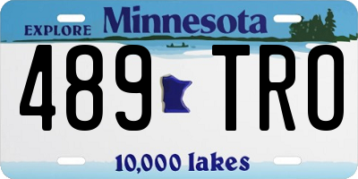 MN license plate 489TRO