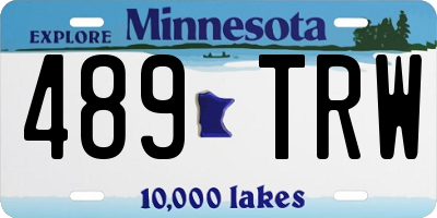 MN license plate 489TRW