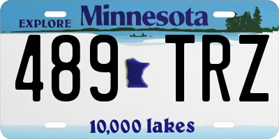 MN license plate 489TRZ