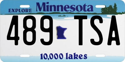MN license plate 489TSA