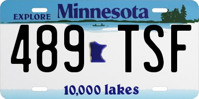 MN license plate 489TSF