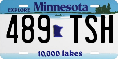 MN license plate 489TSH