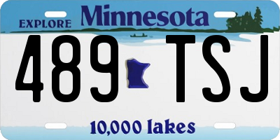 MN license plate 489TSJ