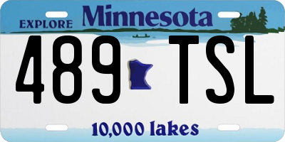 MN license plate 489TSL