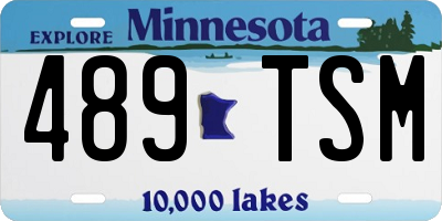 MN license plate 489TSM