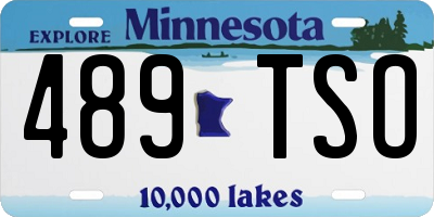 MN license plate 489TSO