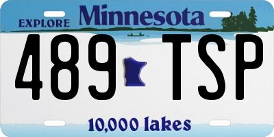 MN license plate 489TSP