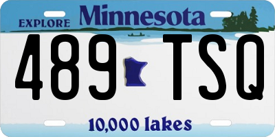 MN license plate 489TSQ