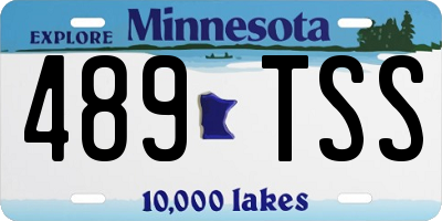 MN license plate 489TSS