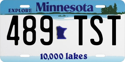MN license plate 489TST