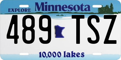 MN license plate 489TSZ