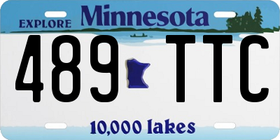 MN license plate 489TTC