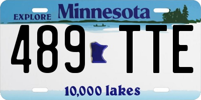 MN license plate 489TTE