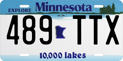 MN license plate 489TTX