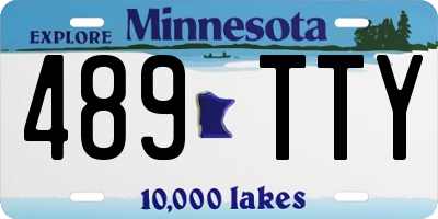 MN license plate 489TTY