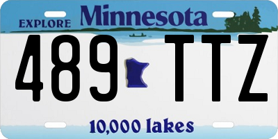 MN license plate 489TTZ