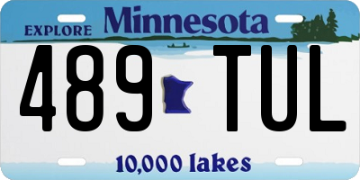 MN license plate 489TUL