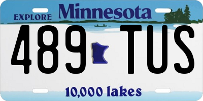 MN license plate 489TUS