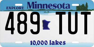 MN license plate 489TUT