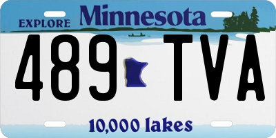 MN license plate 489TVA